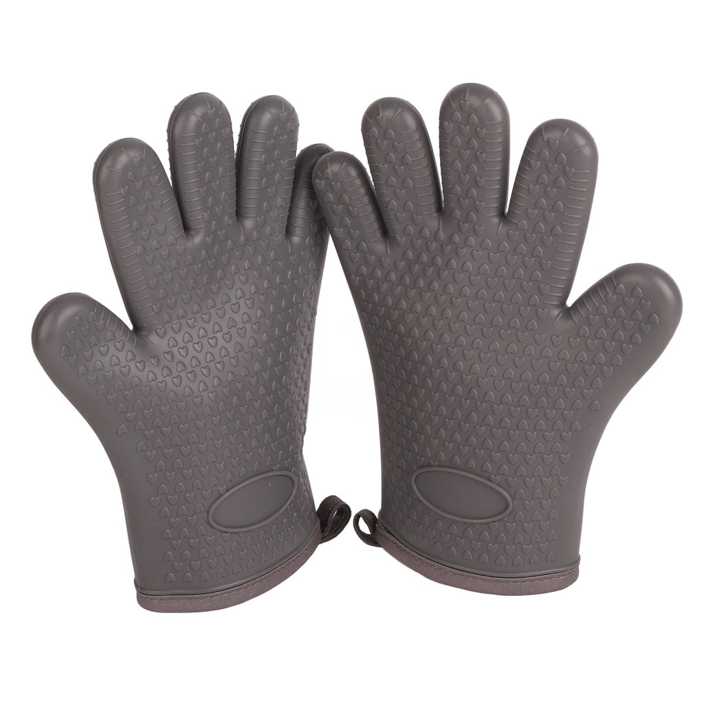 Heat Resistant Gloves Grilling Gloves Anti Scalding Silicone Oven Gloves for Kitchen Cooking Baking