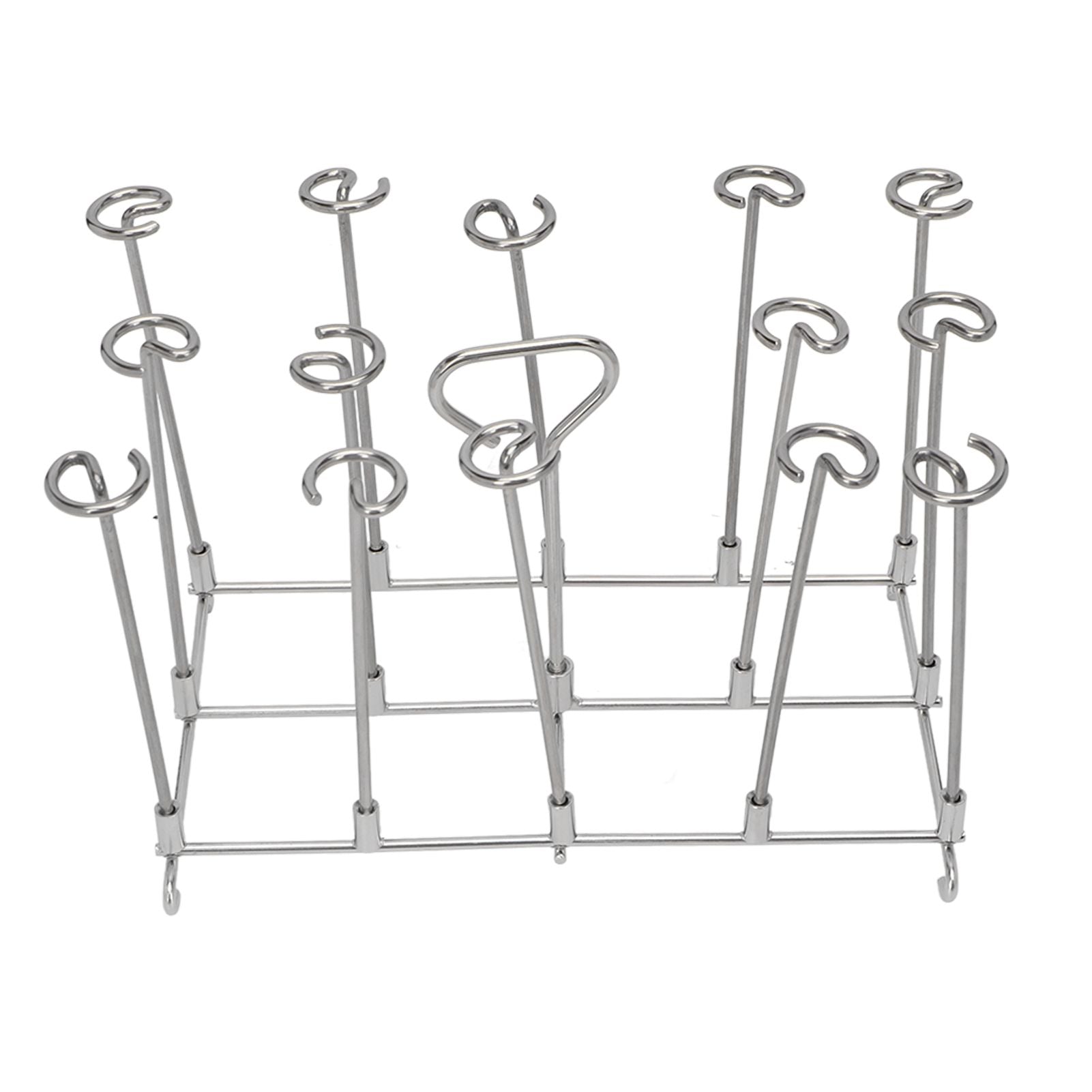 Fryer Skewer Stand Uniform Cooking Rust Resistance Stainless Steel Vertical Skewer Stand for Chicken Meat