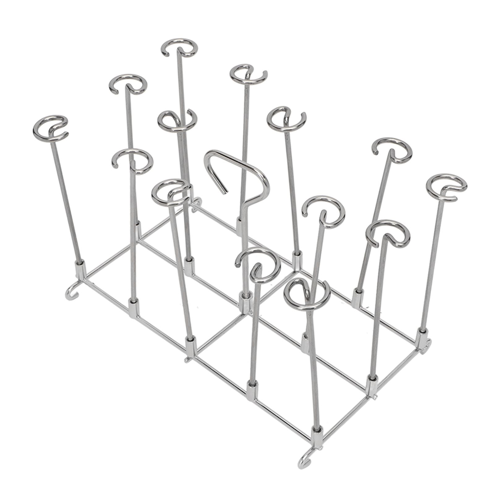 Fryer Skewer Stand Uniform Cooking Rust Resistance Stainless Steel Vertical Skewer Stand for Chicken Meat