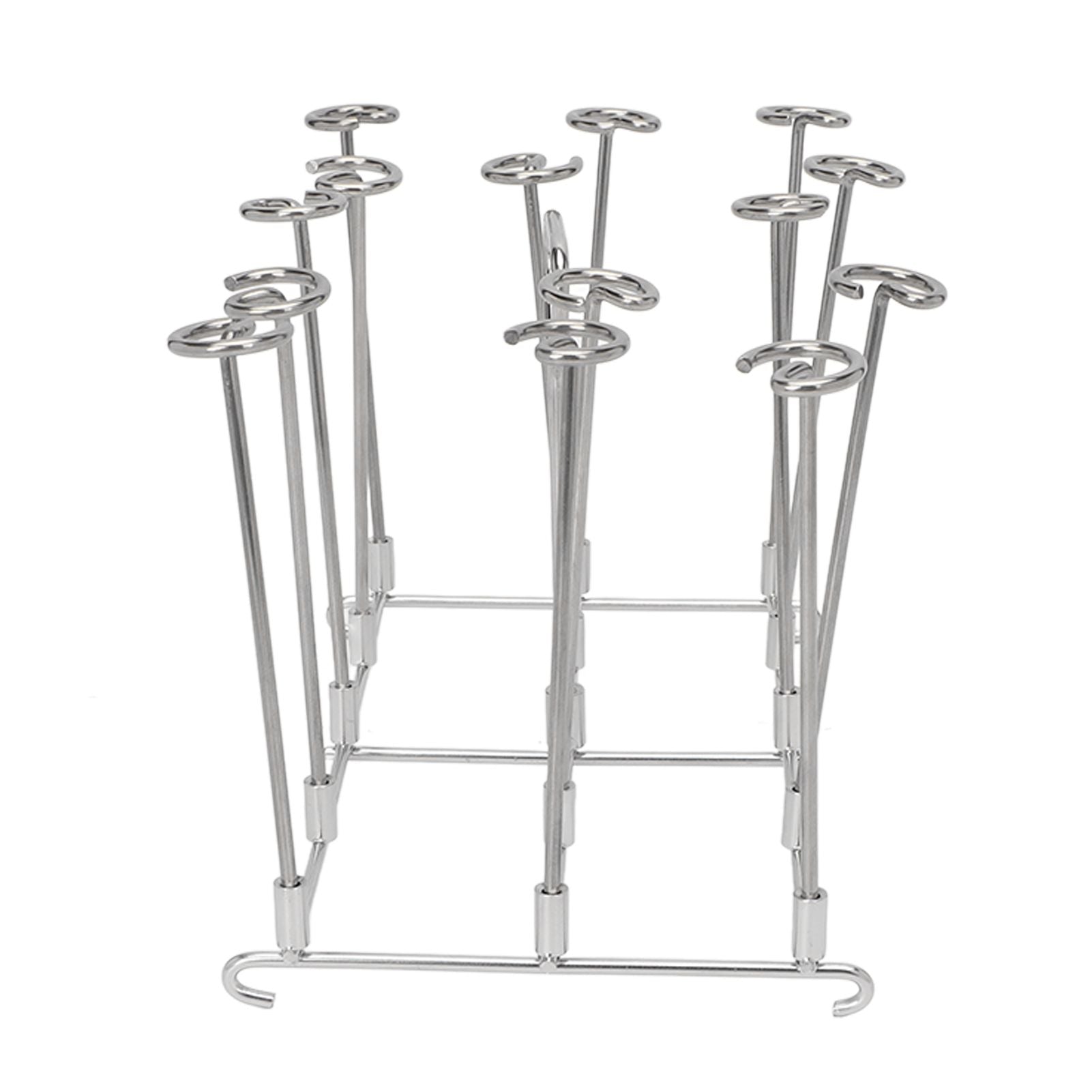 Fryer Skewer Stand Uniform Cooking Rust Resistance Stainless Steel Vertical Skewer Stand for Chicken Meat
