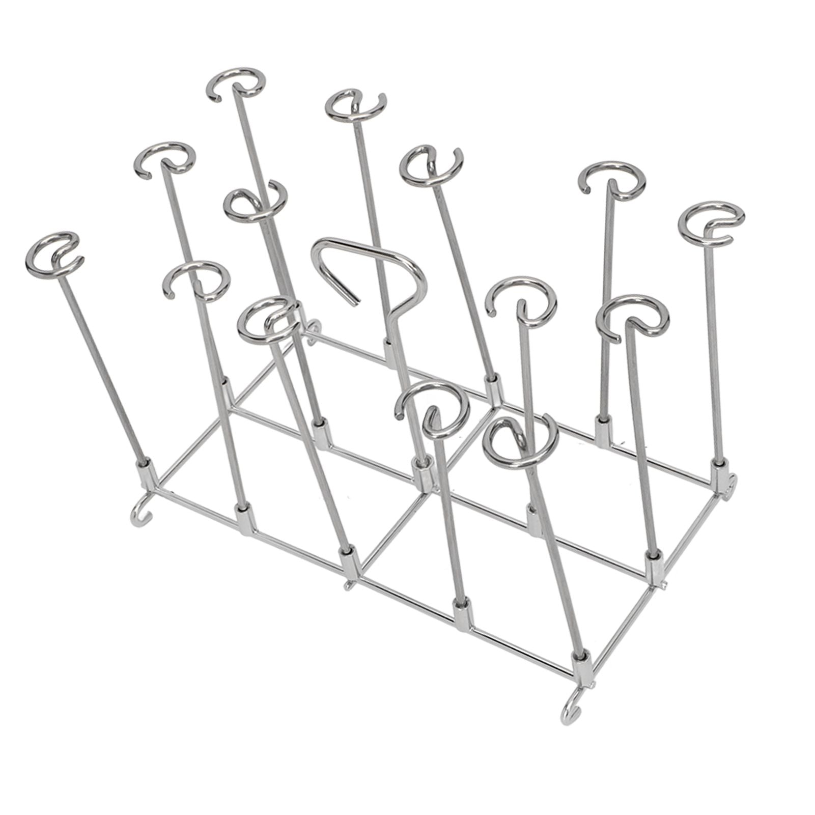 Fryer Skewer Stand Uniform Cooking Rust Resistance Stainless Steel Vertical Skewer Stand for Chicken Meat