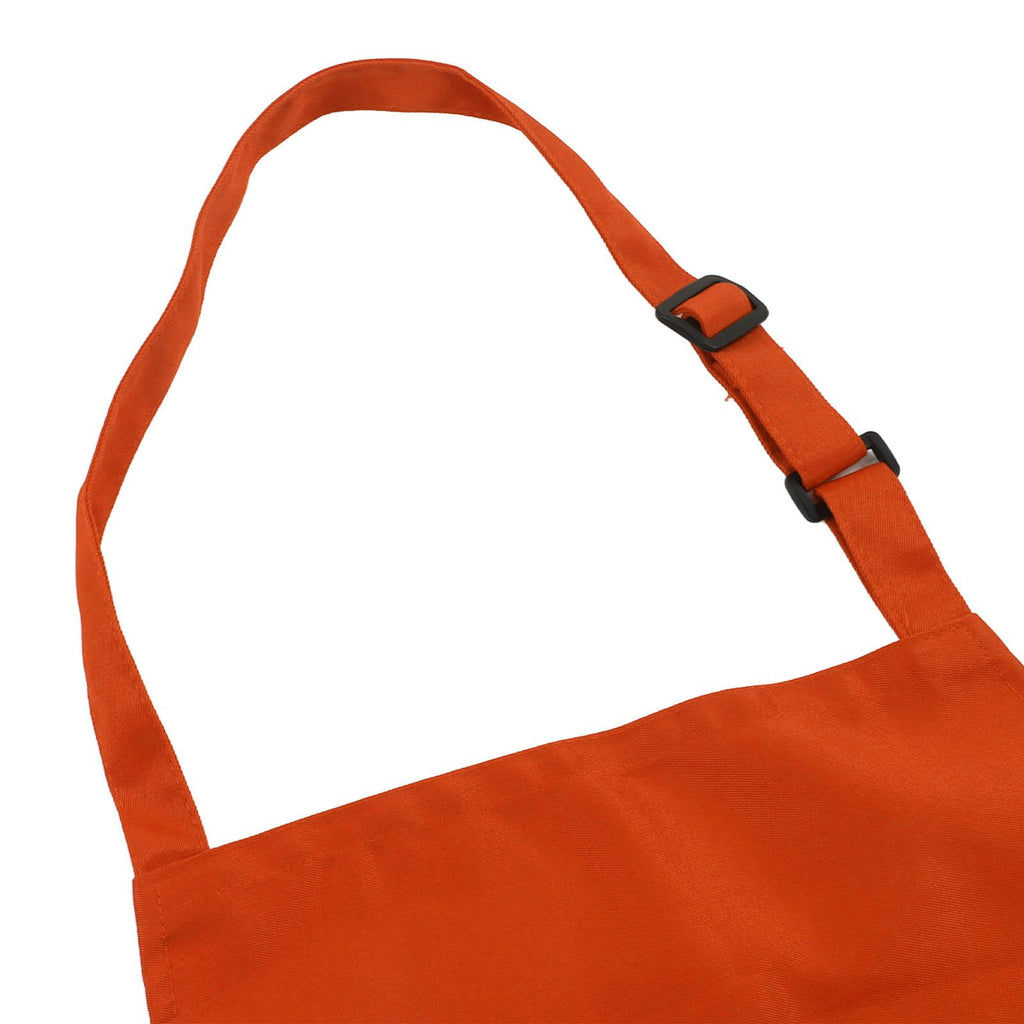 Cooking Apron Waterproof Adjustable Neck Strap Breathable Soft Kitchen Bib Apron with Pocket for Barbecue Baking 2pcs Orange