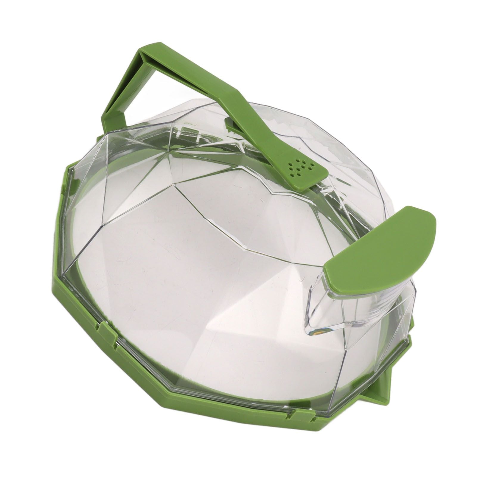Microwave Splash Heating Cover PC Food Splatter Guard with Extension Handle for Kitchen Cooking Grass Green