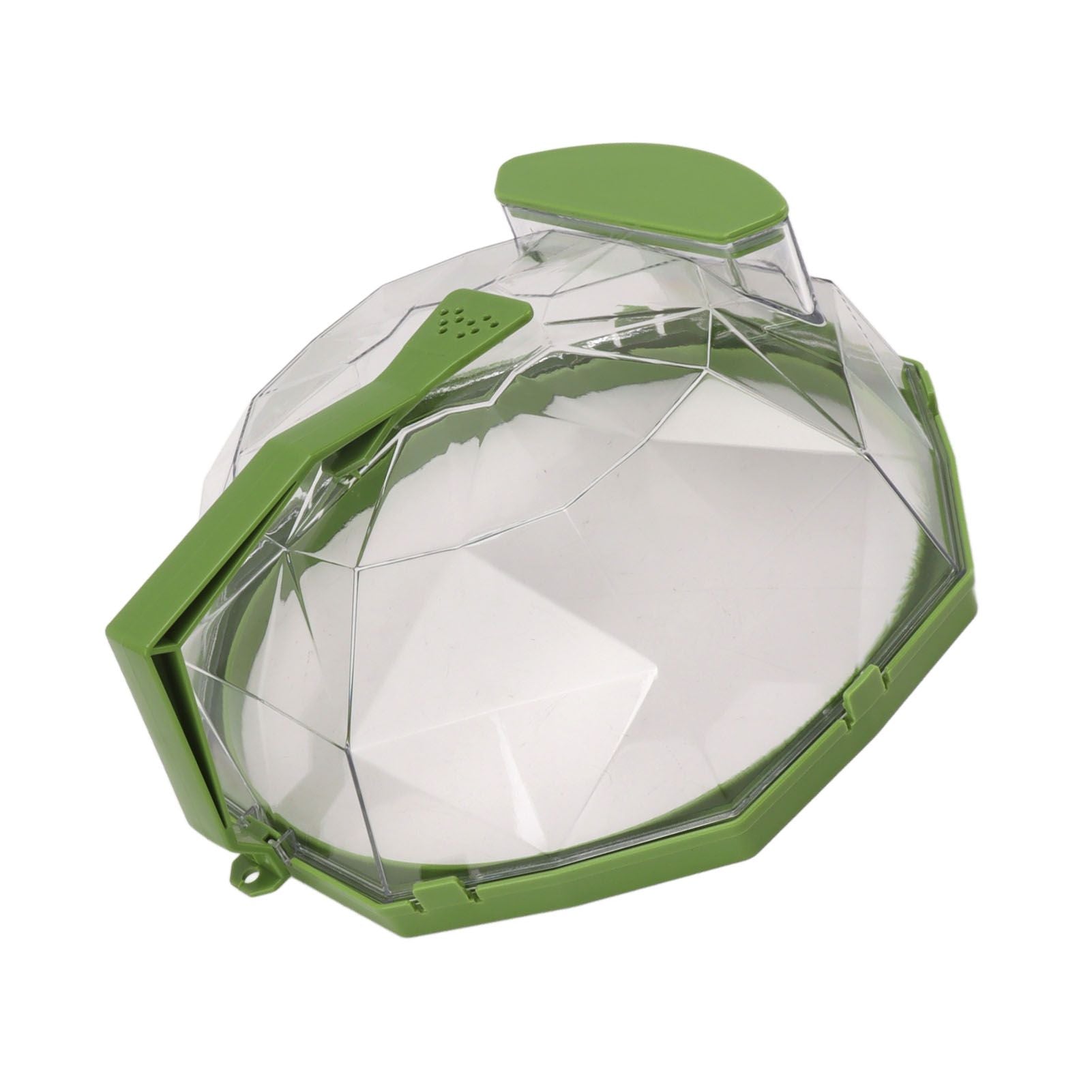 Microwave Splash Heating Cover PC Food Splatter Guard with Extension Handle for Kitchen Cooking Grass Green