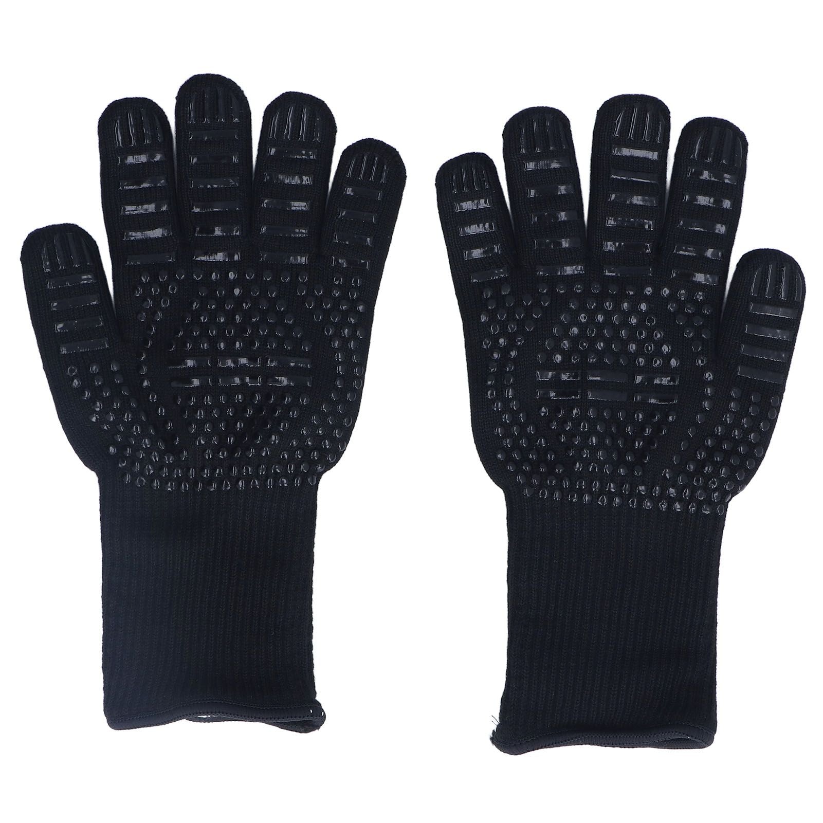Heat Resistant Gloves 500℃ 31cm Hot Proof Mitts Cooking Tool for BBQ Oven Welding