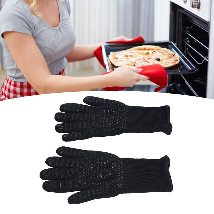 Heat Resistant Gloves 500℃ 31cm Hot Proof Mitts Cooking Tool for BBQ Oven Welding - Flavour Fushion Cooking Shop
