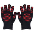 Heat Resistant Gloves 25cm Separate Fingers Hot Proof Mitts Cooking Tool for BBQ Welding