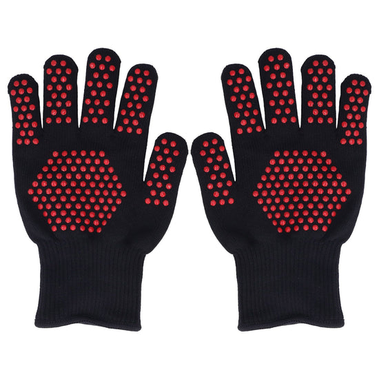 Heat Resistant Gloves 25cm Separate Fingers Hot Proof Mitts Cooking Tool for BBQ Welding - Flavour Fushion Cooking Shop