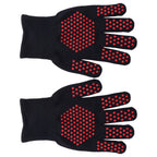 Heat Resistant Gloves 25cm Separate Fingers Hot Proof Mitts Cooking Tool for BBQ Welding