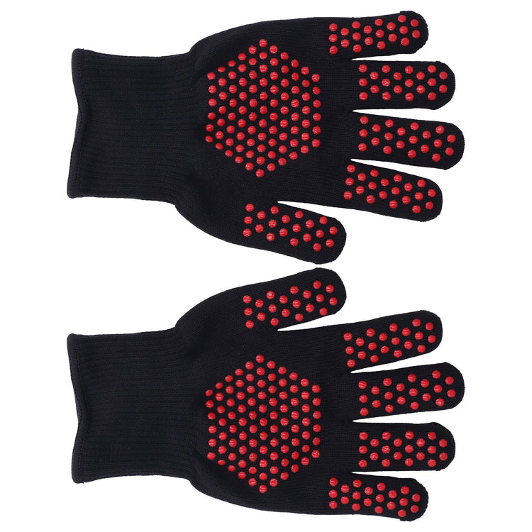 Heat Resistant Gloves 25cm Separate Fingers Hot Proof Mitts Cooking Tool for BBQ Welding - Flavour Fushion Cooking Shop