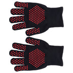 Heat Resistant Gloves 25cm Separate Fingers Hot Proof Mitts Cooking Tool for BBQ Welding