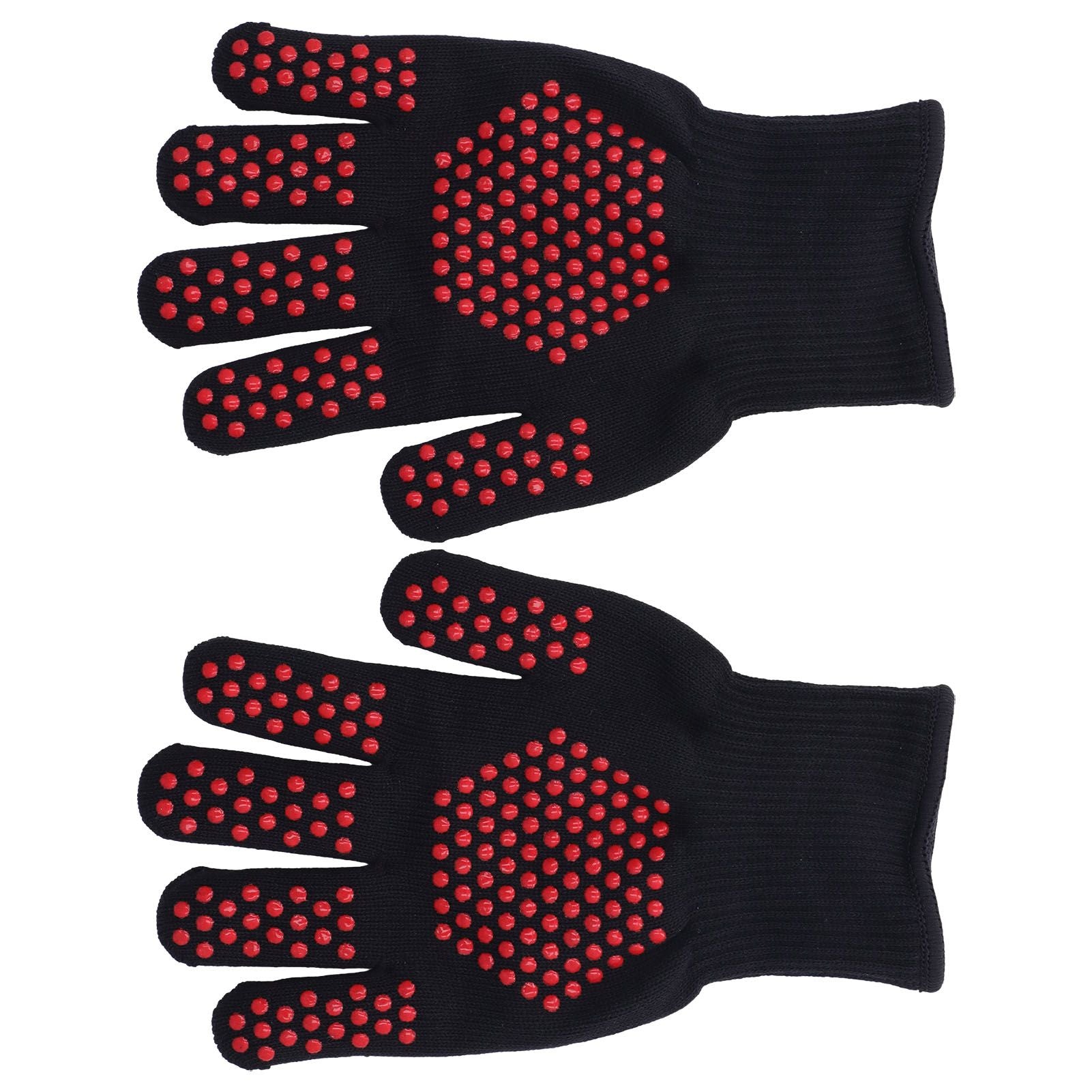 Heat Resistant Gloves 25cm Separate Fingers Hot Proof Mitts Cooking Tool for BBQ Welding