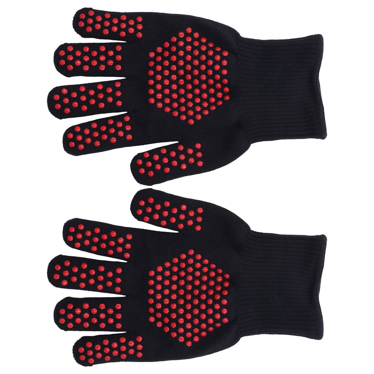 Heat Resistant Gloves 25cm Separate Fingers Hot Proof Mitts Cooking Tool for BBQ Welding - Flavour Fushion Cooking Shop