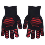 Heat Resistant Gloves 25cm Separate Fingers Hot Proof Mitts Cooking Tool for BBQ Welding