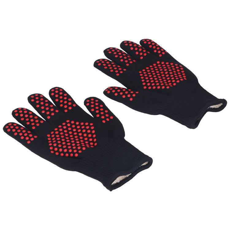 Heat Resistant Gloves 25cm Separate Fingers Hot Proof Mitts Cooking Tool for BBQ Welding - Flavour Fushion Cooking Shop