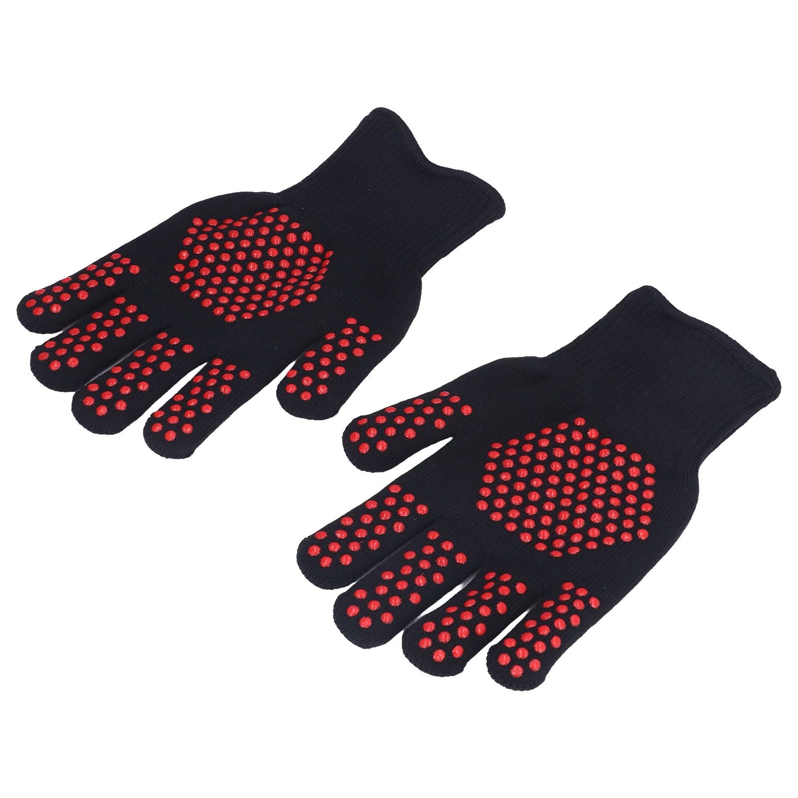 Heat Resistant Gloves 25cm Separate Fingers Hot Proof Mitts Cooking Tool for BBQ Welding