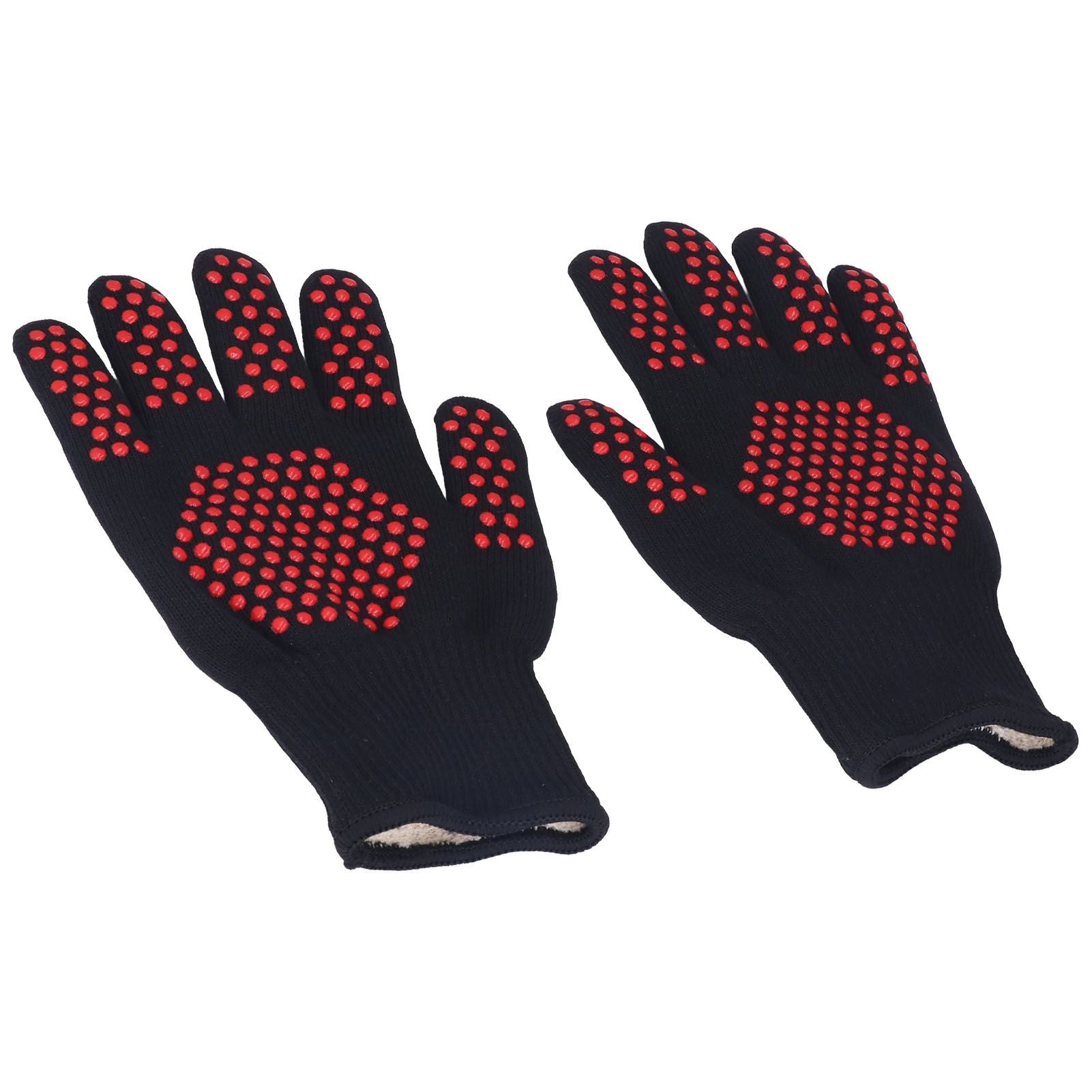 Heat Resistant Gloves 25cm Separate Fingers Hot Proof Mitts Cooking Tool for BBQ Welding