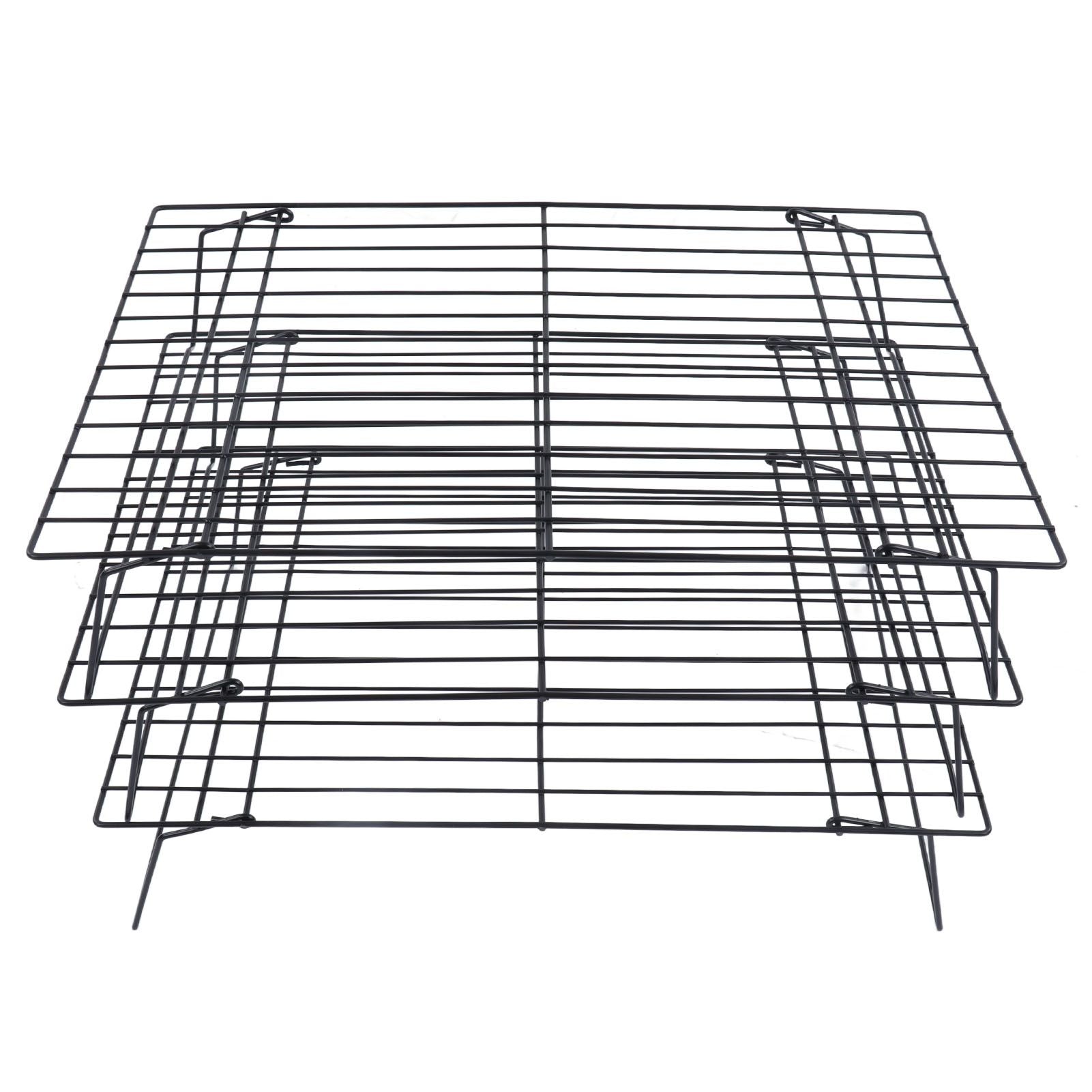 13 Inch Iron Baking Rack 3 Layer Non Stick Cooling Racks for Cooking Baking Cake Biscuits