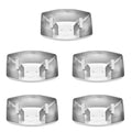 5pcs Range Hood Oil Box Adjustable Stainless Steel Kitchen Range Hood Oil Collecting Cup