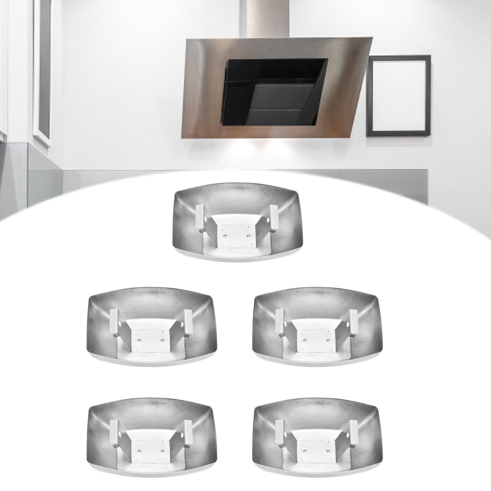 5pcs Range Hood Oil Box Adjustable Stainless Steel Kitchen Range Hood Oil Collecting Cup