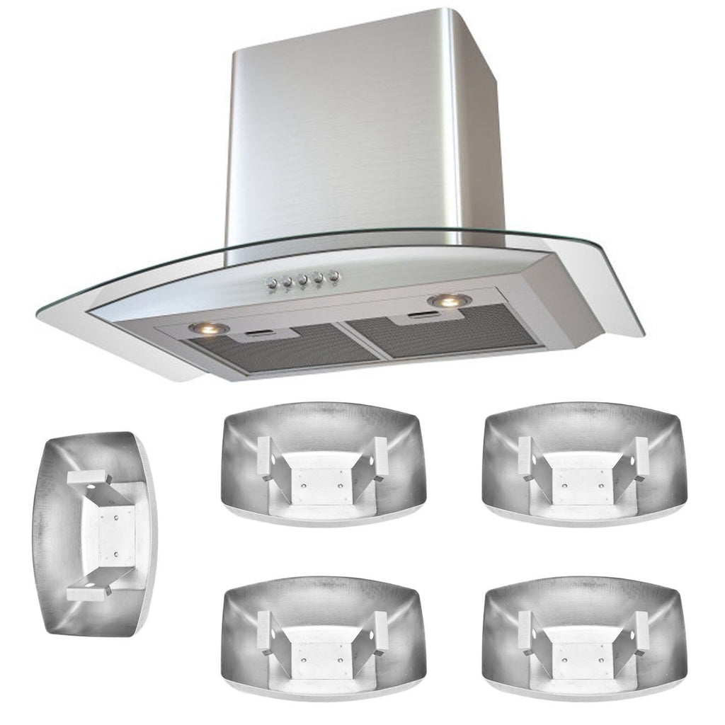 5pcs Range Hood Oil Box Adjustable Stainless Steel Kitchen Range Hood Oil Collecting Cup