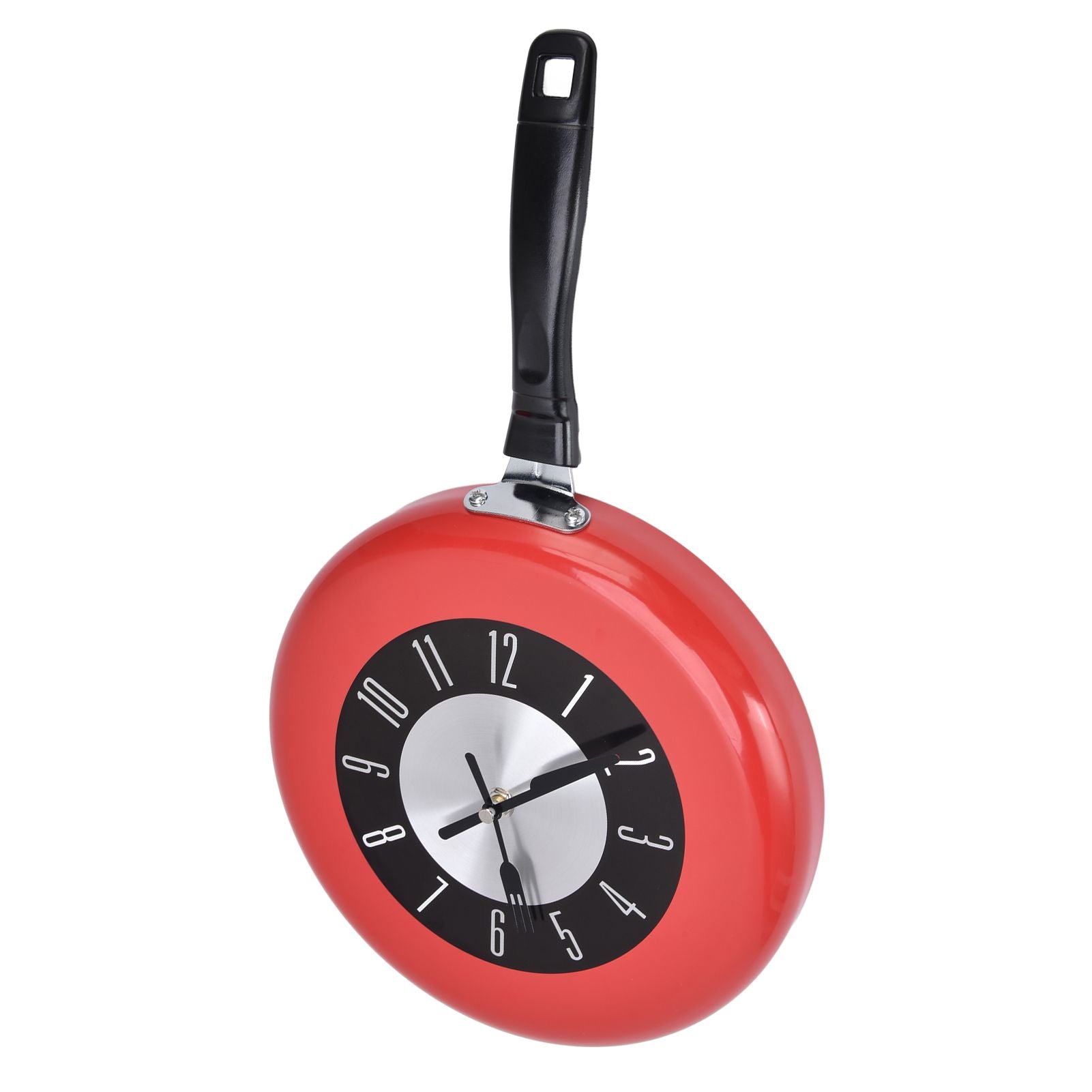 Frying Pan Wall Clock Aluminum Kitchen Pot Decorative Hanging Clocks for Dining Room Bars