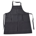 Bib Apron Waterproof Adjustable Kitchen Cooking Aprons with Dual Pockets for Kitchens Restaurants BakersBlack and White Bars