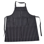 Waterproof Bib Apron – Black & White Stripe