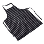 Waterproof Bib Apron – Black & White Stripe