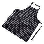Waterproof Bib Apron – Black & White Stripe