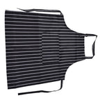 Waterproof Bib Apron – Black & White Stripe