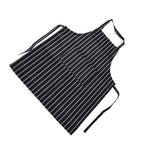 Waterproof Bib Apron – Black & White Stripe