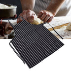 Waterproof Bib Apron – Black & White Stripe