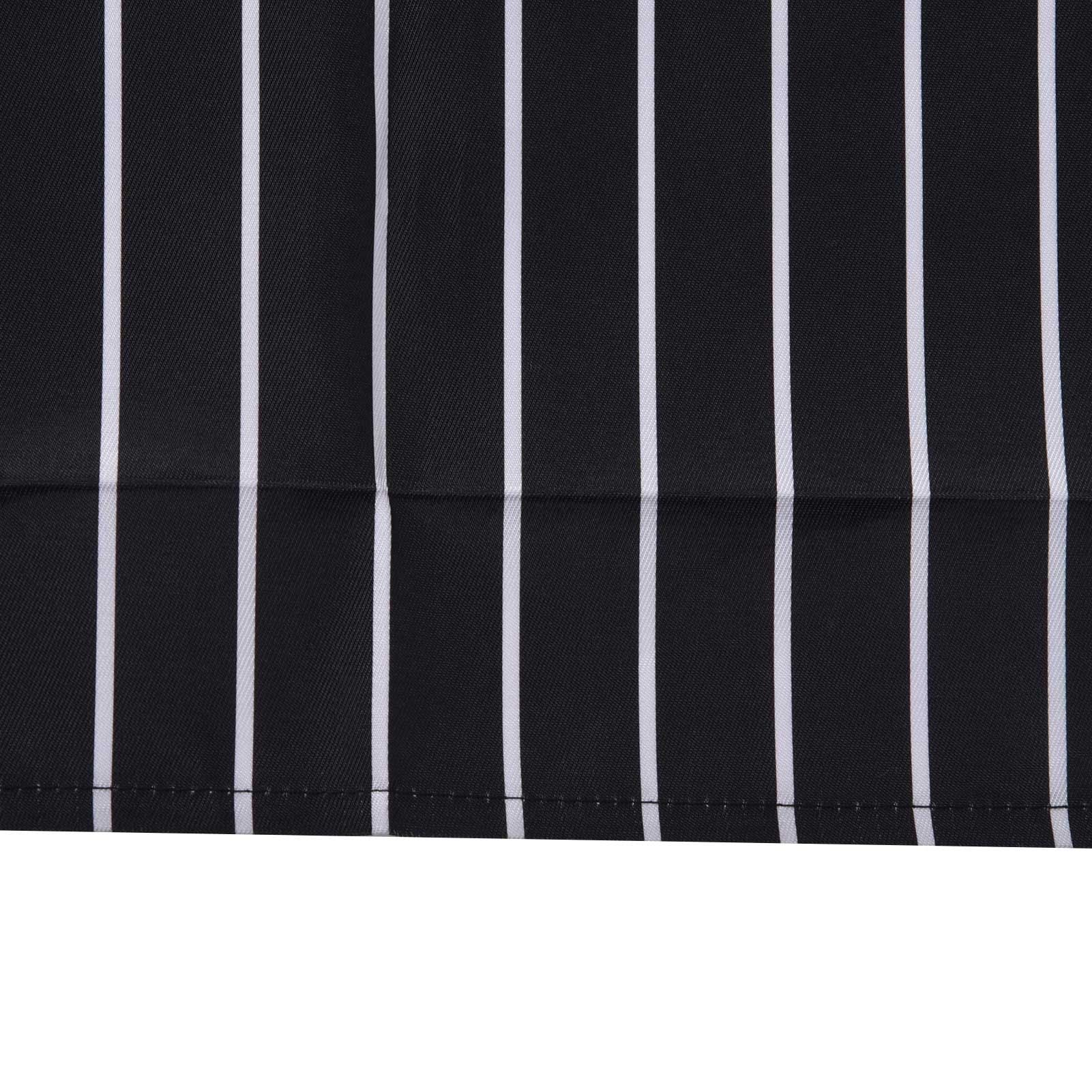 Bib Apron Waterproof Adjustable Kitchen Cooking Aprons with Dual Pockets for Kitchens Restaurants BakersBlack and White Bars