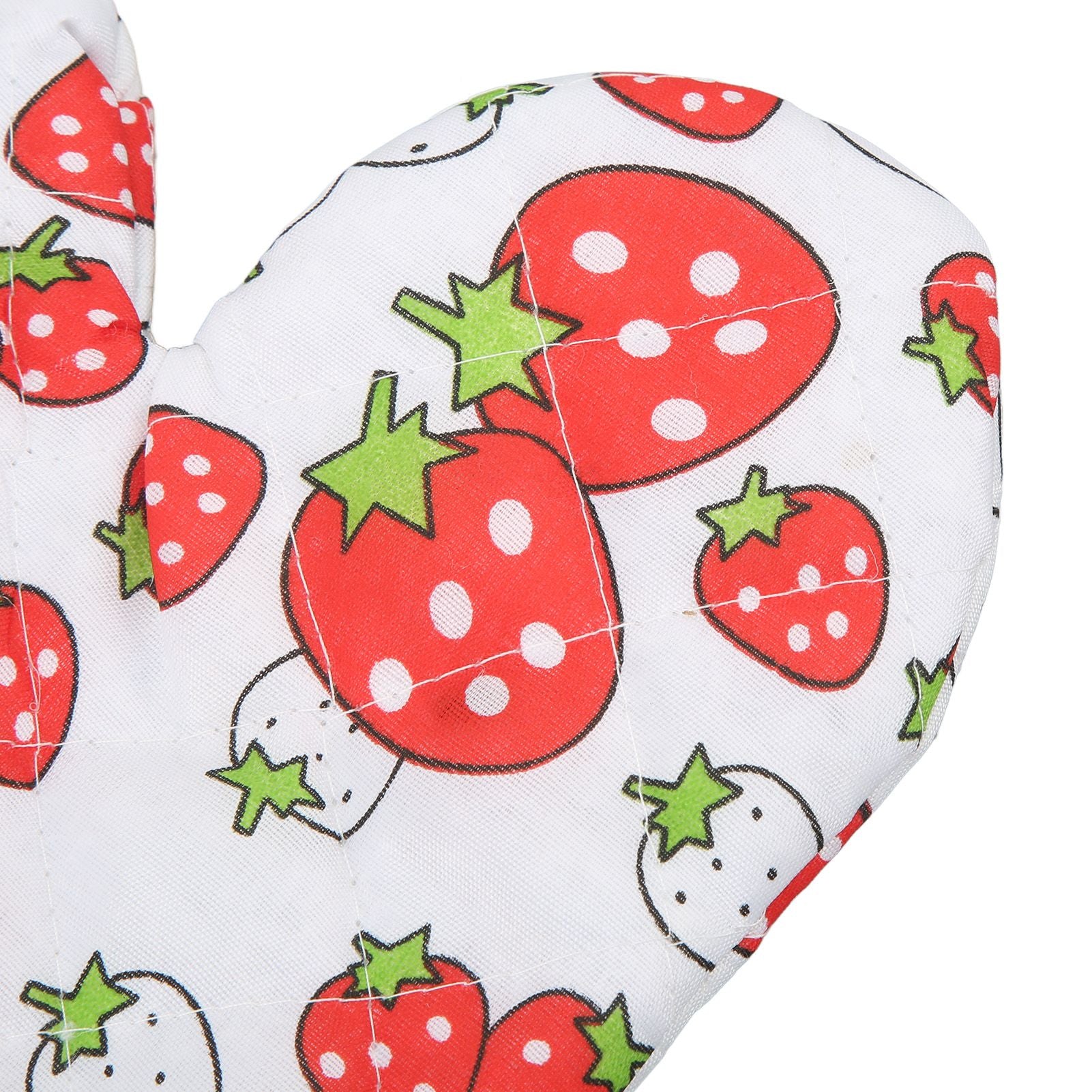 Oven Gloves Polyester Cotton Material Printed Pattern Lanyard Design Cooking Microwave Mitts for Kitchen