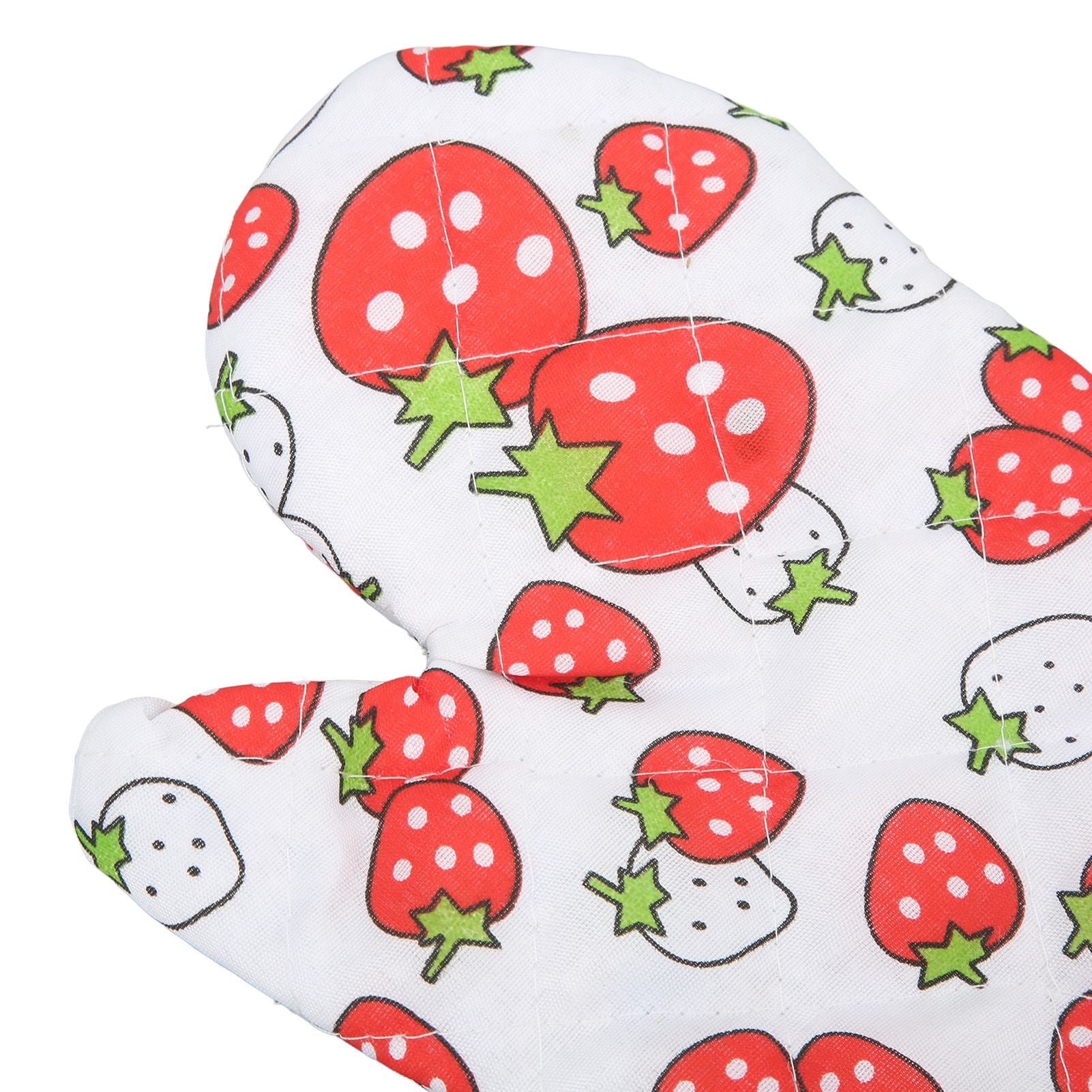 Oven Gloves Polyester Cotton Material Printed Pattern Lanyard Design Cooking Microwave Mitts for Kitchen