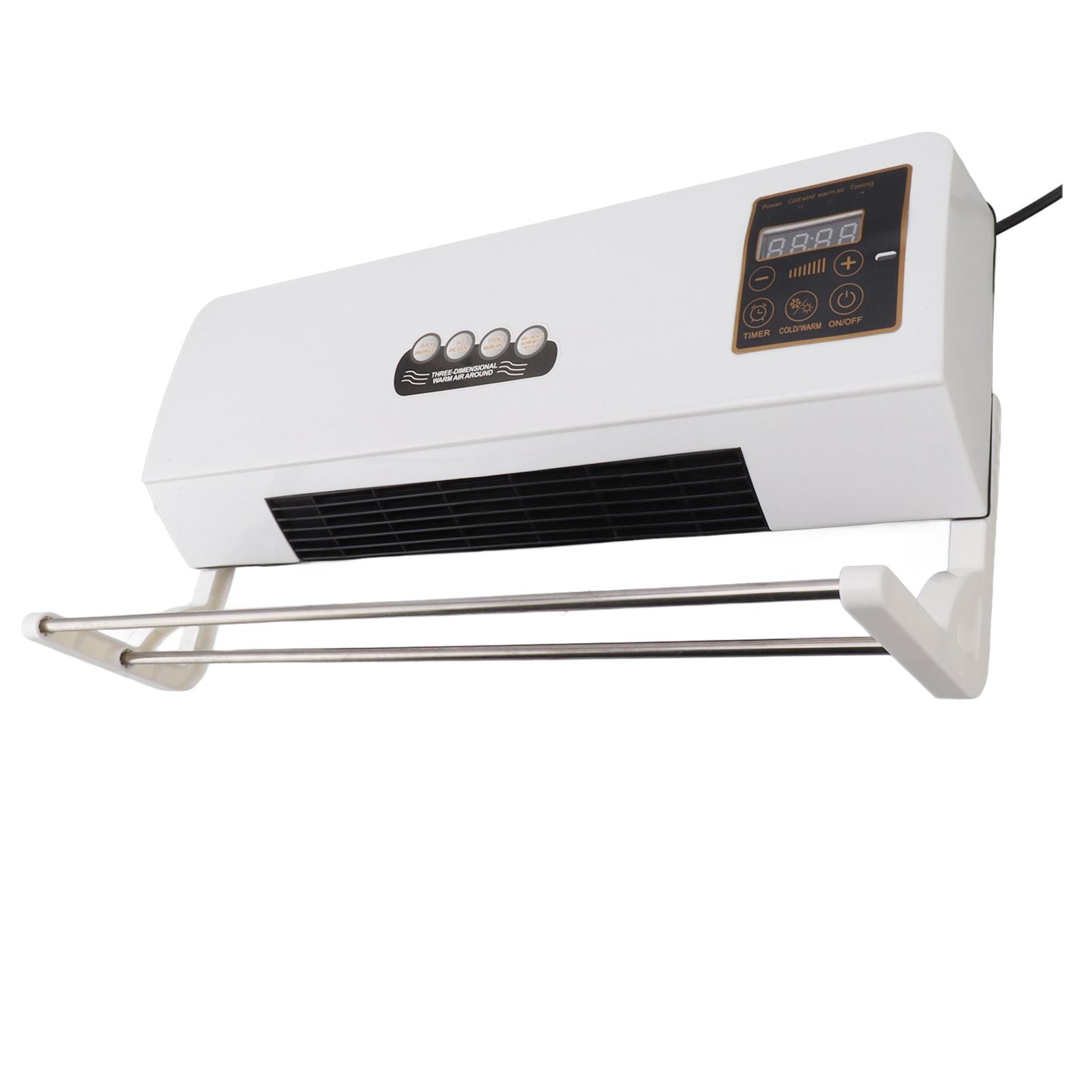 1800W Electric Space Heater for Indoor with Remote Wall Mounted Heater Fan Combo Low Noise Timing Function for Home Office 220V Prise UA