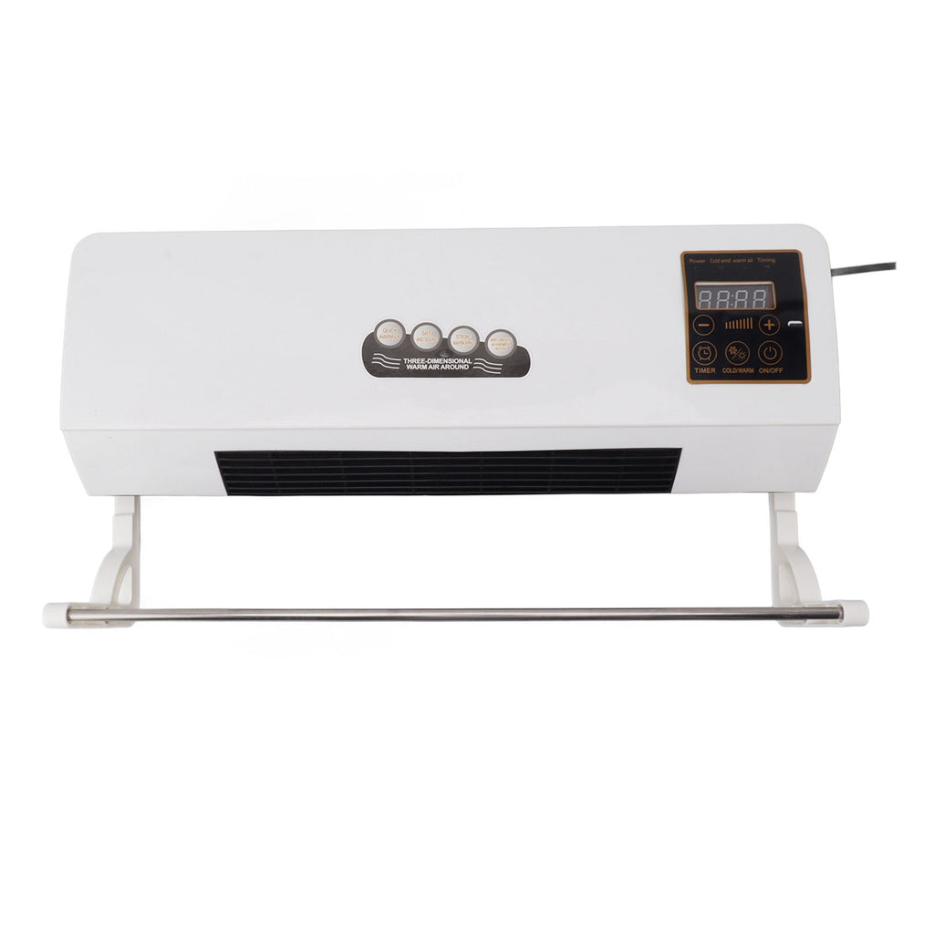 1800W Electric Space Heater for Indoor with Remote Wall Mounted Heater Fan Combo Low Noise Timing Function for Home Office 220V Prise UA