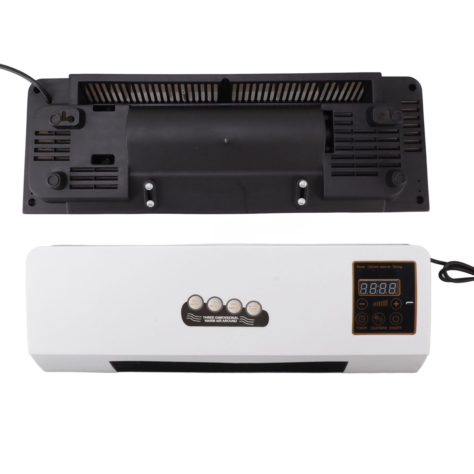 1800W Electric Space Heater for Indoor with Remote Wall Mounted Heater Fan Combo Low Noise Timing Function for Home Office 220V Prise UA