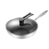 Stainless Steel Wok Pan Double Sided Honeycomb 3 Layer 32cm/12.6in (with Lid and No Ears) - Flavour Fushion Cooking Shop