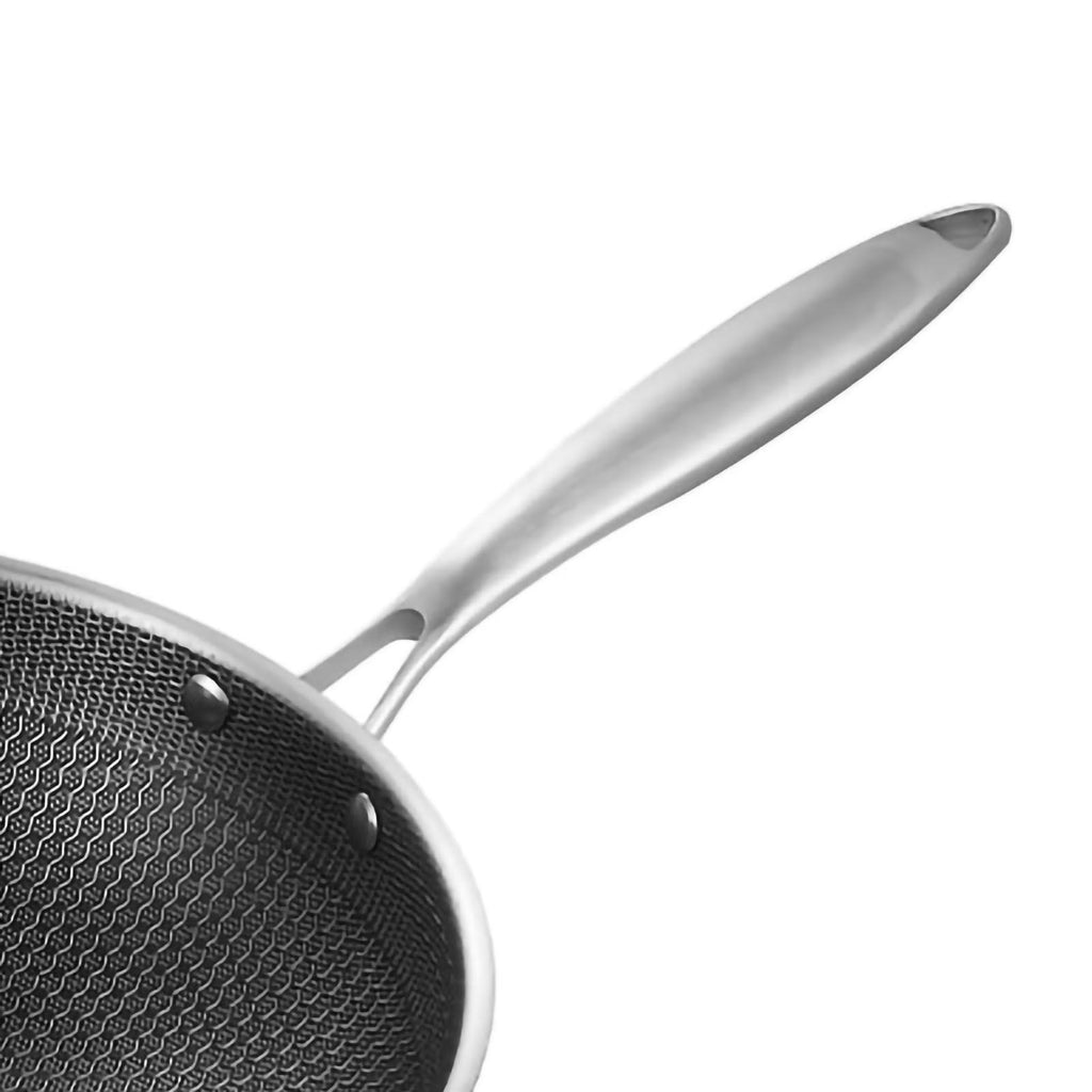 Stainless Steel Wok Pan Double Sided Honeycomb 3 Layer 34cm/13.4in (No Lid and No Ears)