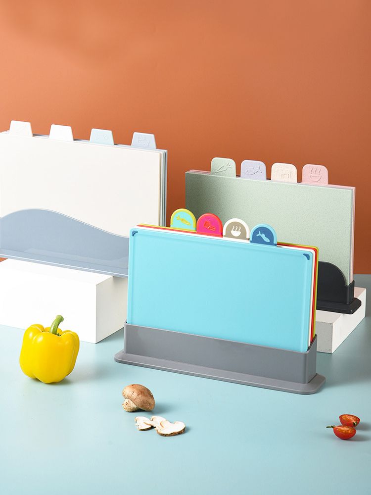 4 Pcs Creative Complementary Food Special Wheat Straw Cutting Board PP Plastic Cutting Board Cutting Board - Flavour Fushion Cooking Shop