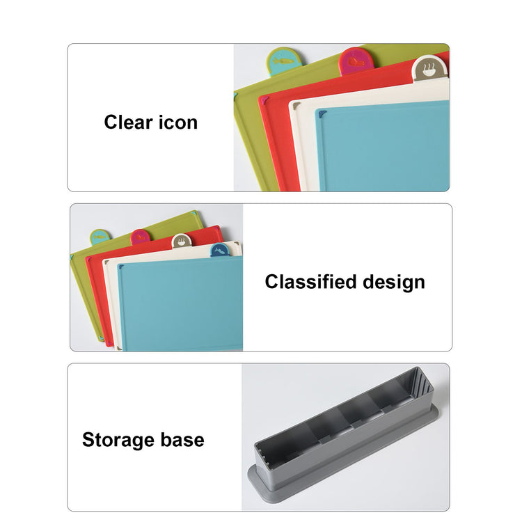 4 Pcs Creative Complementary Food Special Wheat Straw Cutting Board PP Plastic Cutting Board Cutting Board - Flavour Fushion Cooking Shop