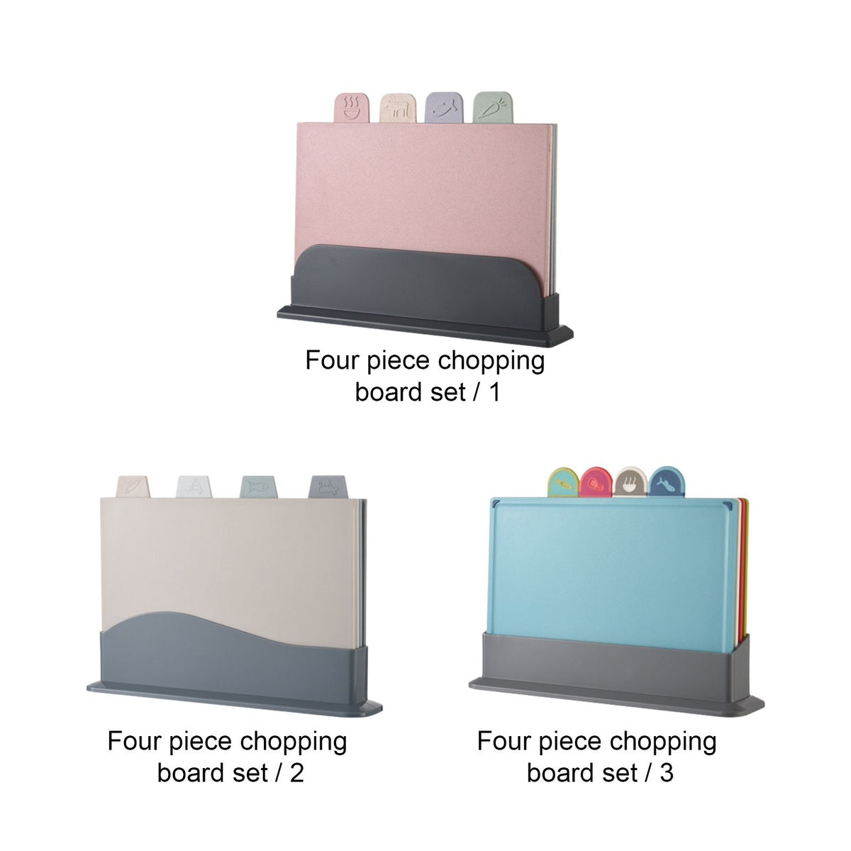 4 Pcs Creative Complementary Food Special Wheat Straw Cutting Board PP Plastic Cutting Board Cutting Board - Flavour Fushion Cooking Shop