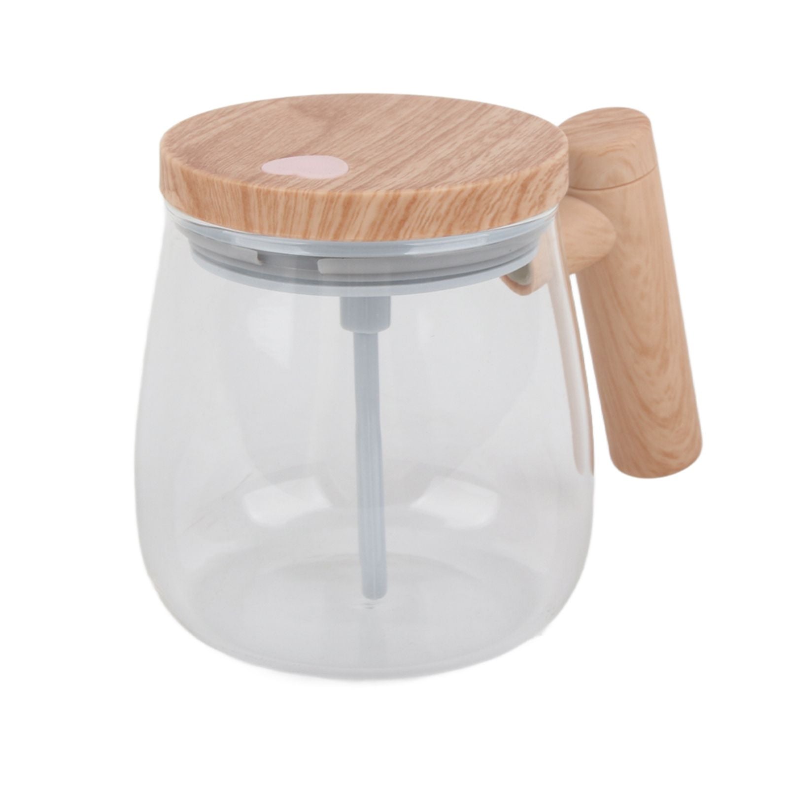 Automatic Stirring Coffee Mug with Transparent Lid Beige White 350ml 400mAh IPX6 Type C Touch Switch Electric Mixing Cup for Coffee Milk