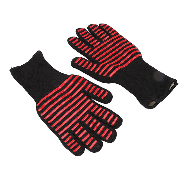2PCS BBQ Fire Gloves Flame Retardant High Temperature Resistant Microwave Oven Gloves for Industrial - Flavour Fushion Cooking Shop