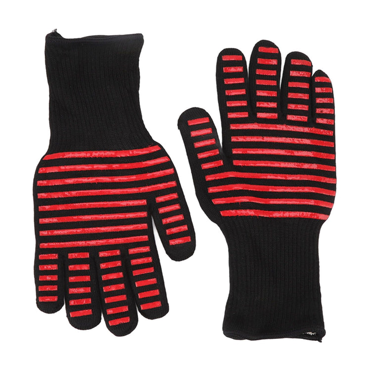 2PCS BBQ Fire Gloves Flame Retardant High Temperature Resistant Microwave Oven Gloves for Industrial - Flavour Fushion Cooking Shop