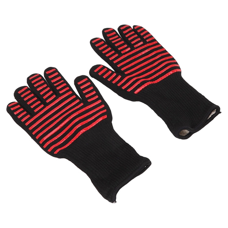 2PCS BBQ Fire Gloves Flame Retardant High Temperature Resistant Microwave Oven Gloves for Industrial - Flavour Fushion Cooking Shop