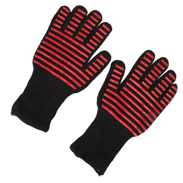 2PCS BBQ Fire Gloves Flame Retardant High Temperature Resistant Microwave Oven Gloves for Industrial - Flavour Fushion Cooking Shop