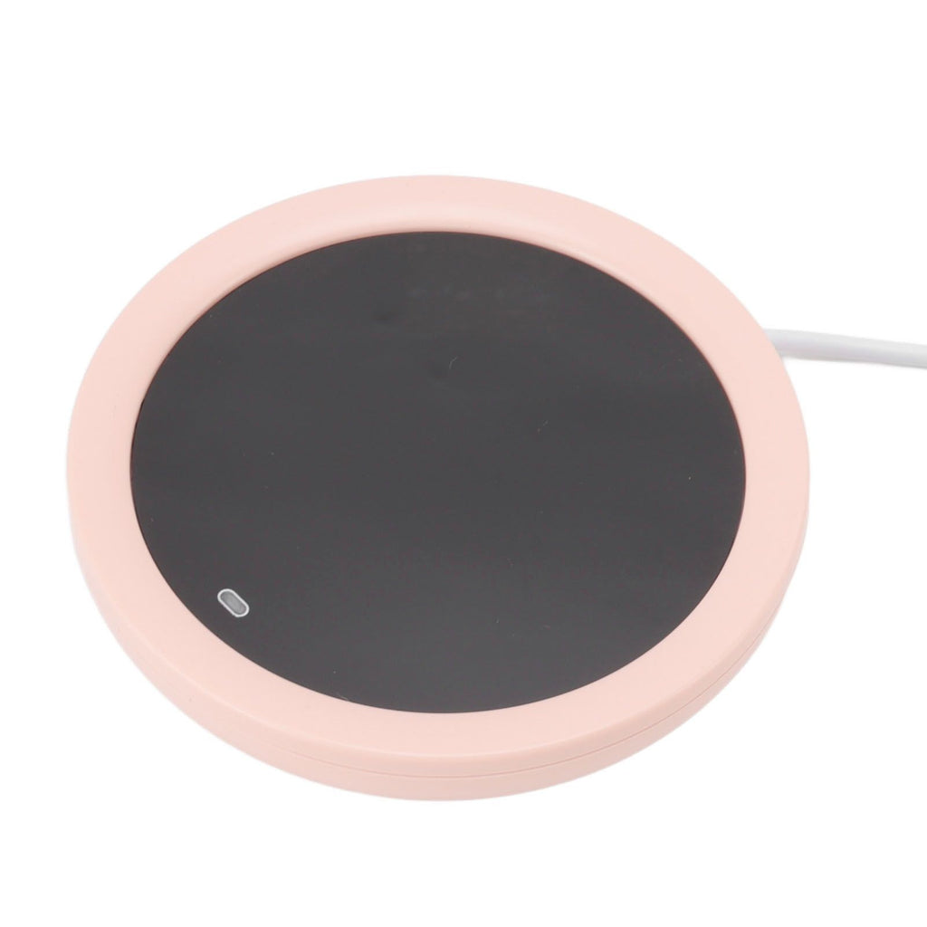 USB Coffee Mug Warmer Electric Gravity Switch 55 Celsius Degree Milk Heating Plate for Office Pink